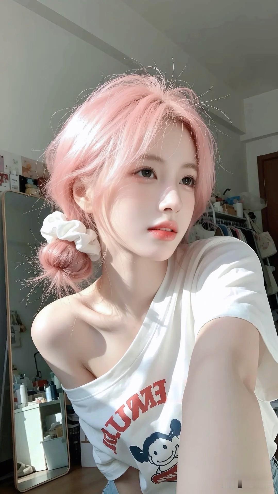 少女风写真照谁懂啊！白裙甜妹和漫画涂鸦墙也太适配了吧