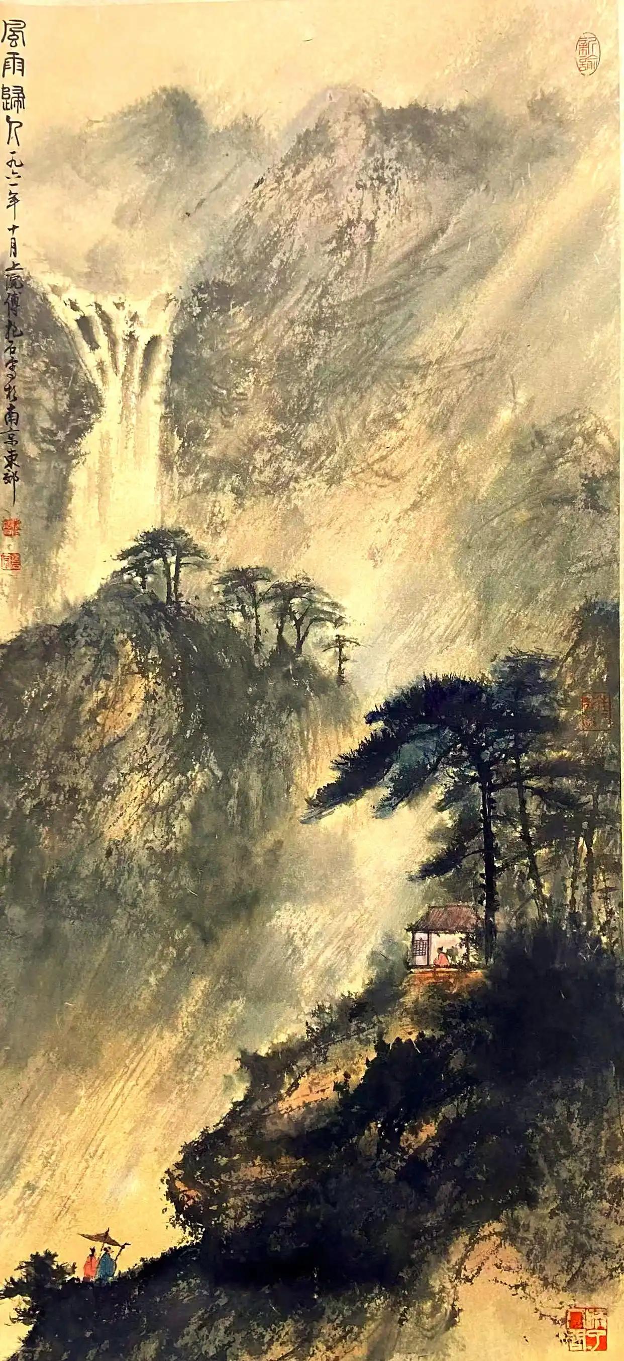 什么是好的山水画作品?好的山水画作品，得有独特意境。像北宋范宽的《溪山行旅图》
