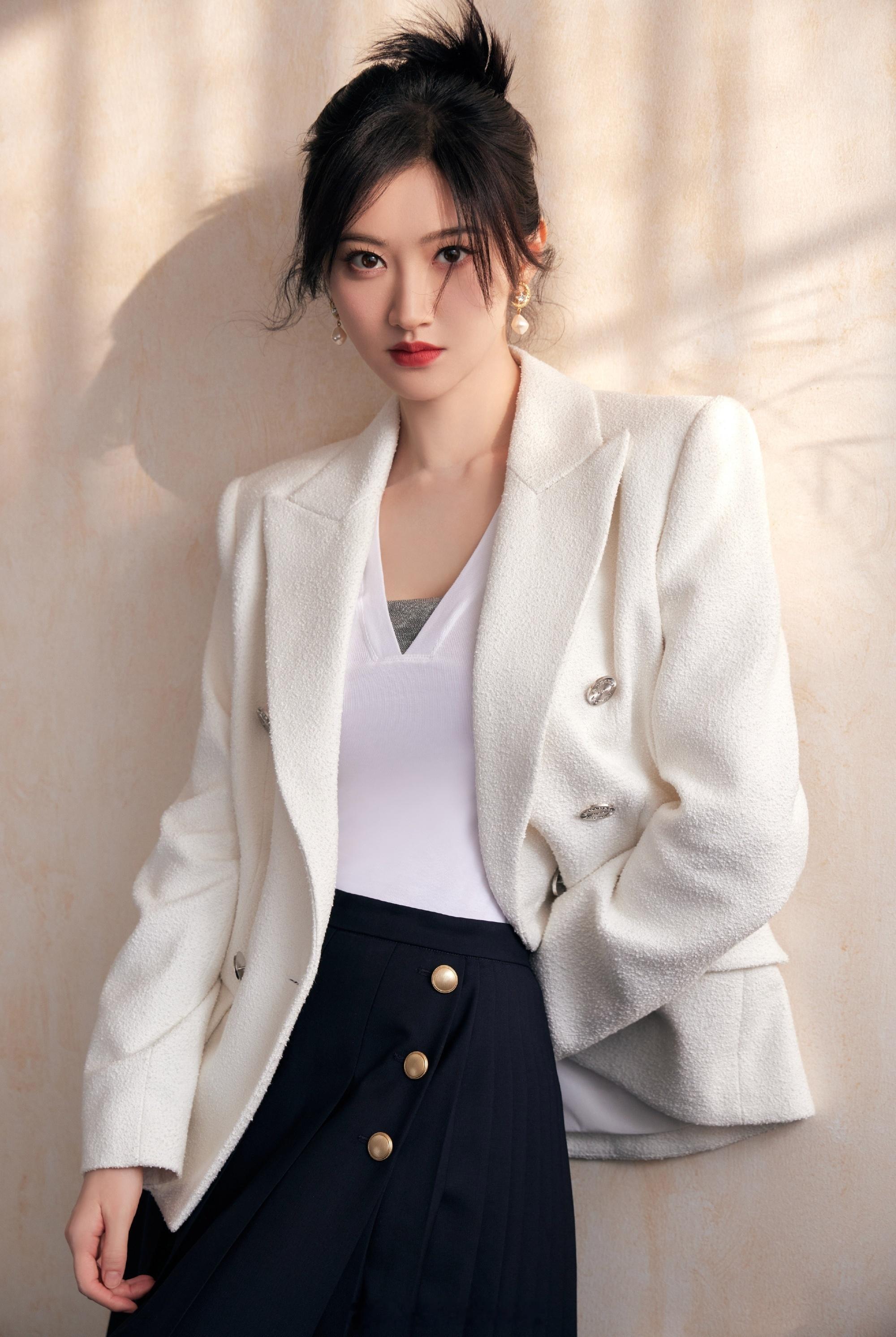 景甜小香风穿搭又酷又美