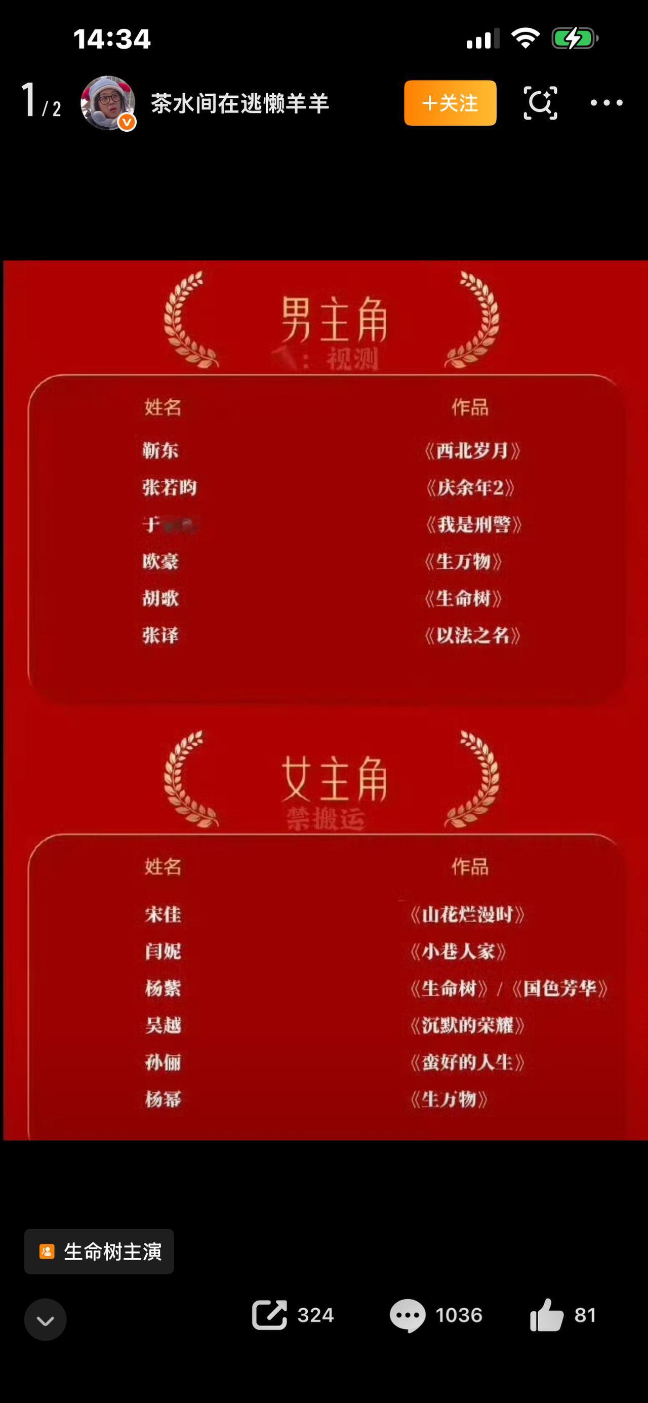 杀疯了！金鹰奖提名出炉，神仙打架太激烈，这届观众太幸福🔥别划走！第32届金