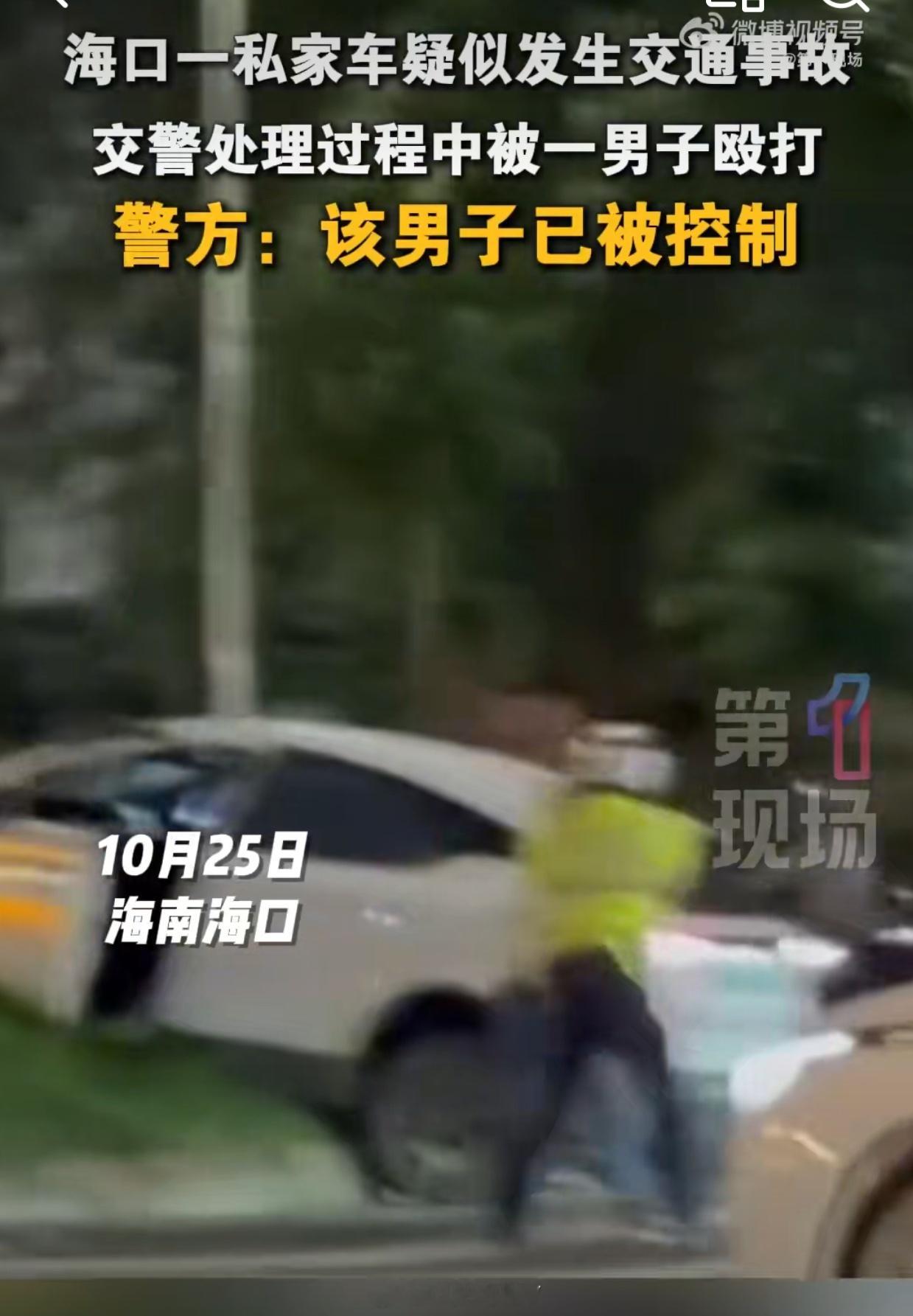 交警处理交通事故被男子殴打报警这哥们真的很刑，很可拷，生活越来越有判头了。科普一