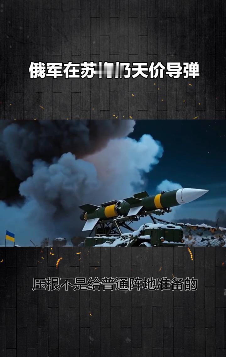 俄军在苏梅扔天价导弹！俄军在苏梅扔的这枚天价导弹压根不是来炸阵地的，是给全世界