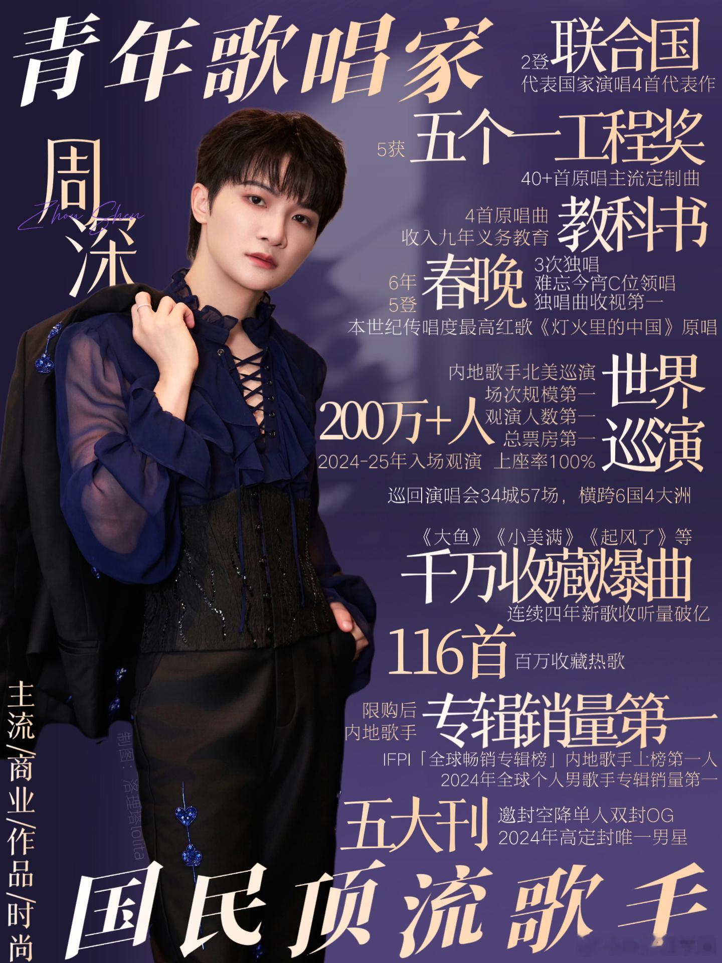 周深不仅春晚节目收视第一，也是全场男性纯歌手微指第一！周深6年内已经上了央视春