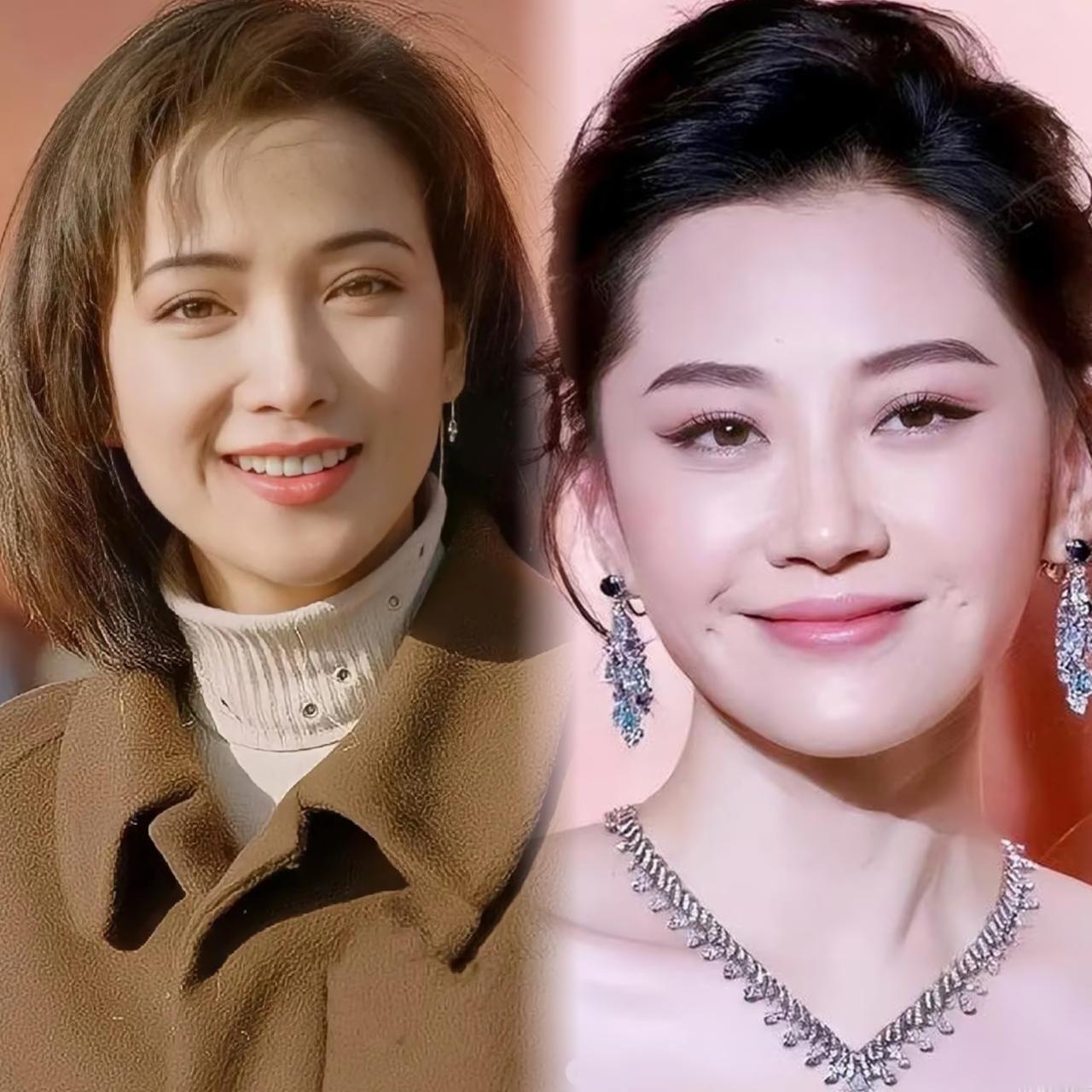 梨涡美人许晴和何晴年轻时巅峰颜值对比，你觉得谁更胜一筹？提到许晴和何晴的年