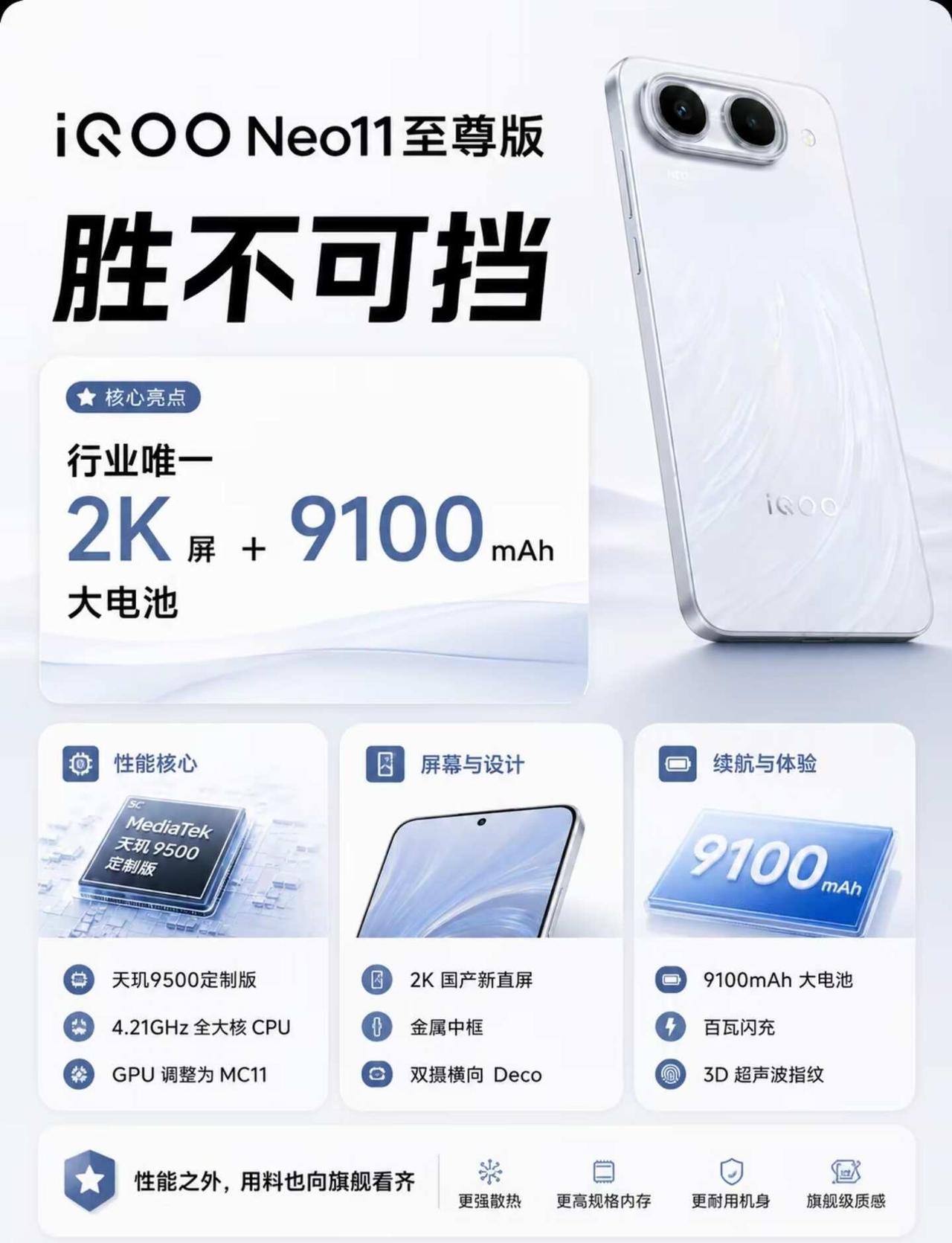 iQOONeo11至尊版官宣！iQOONeo11至尊版，天玑9500定制版