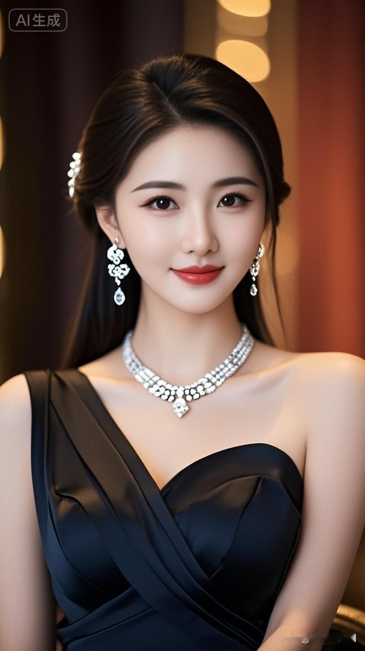 这位女士看起来真优雅！