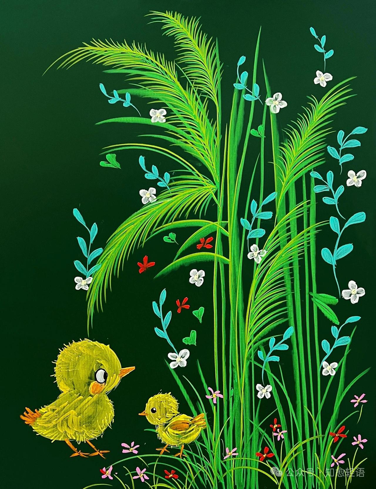 梦幻粉笔画，粉笔与绘画的奇妙组合，童趣满满！🌟🌸🐾（图片来自网络，仅作分享
