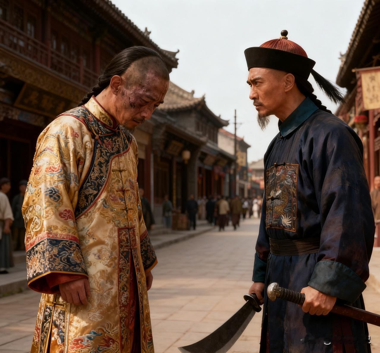 清朝一个死囚临刑前，对刽子手说：“我认识你爹，二十年前，他欠我一斗米。”刽子手手