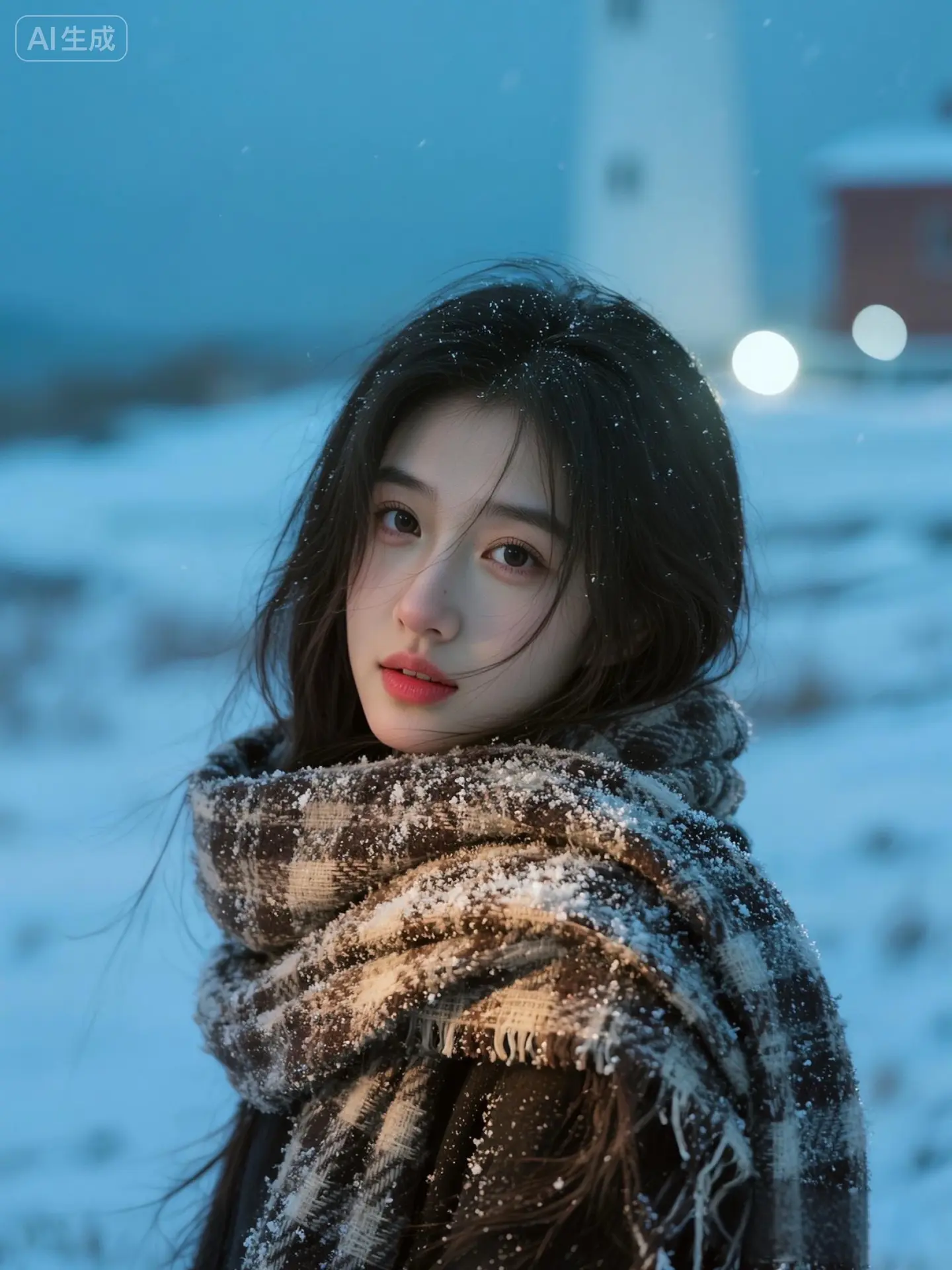 你一言不发偏偏这雪也越下越大。