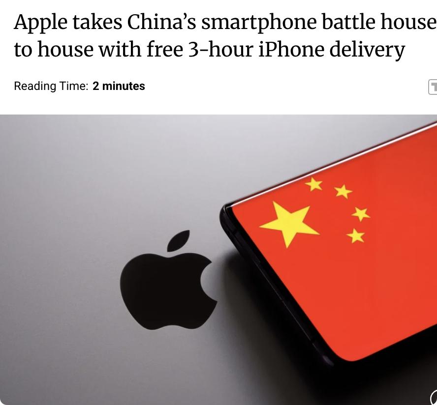 外媒：为应对华为和小米等本土竞争对手的压力，苹果公司正在加码争夺全球最大的智能手