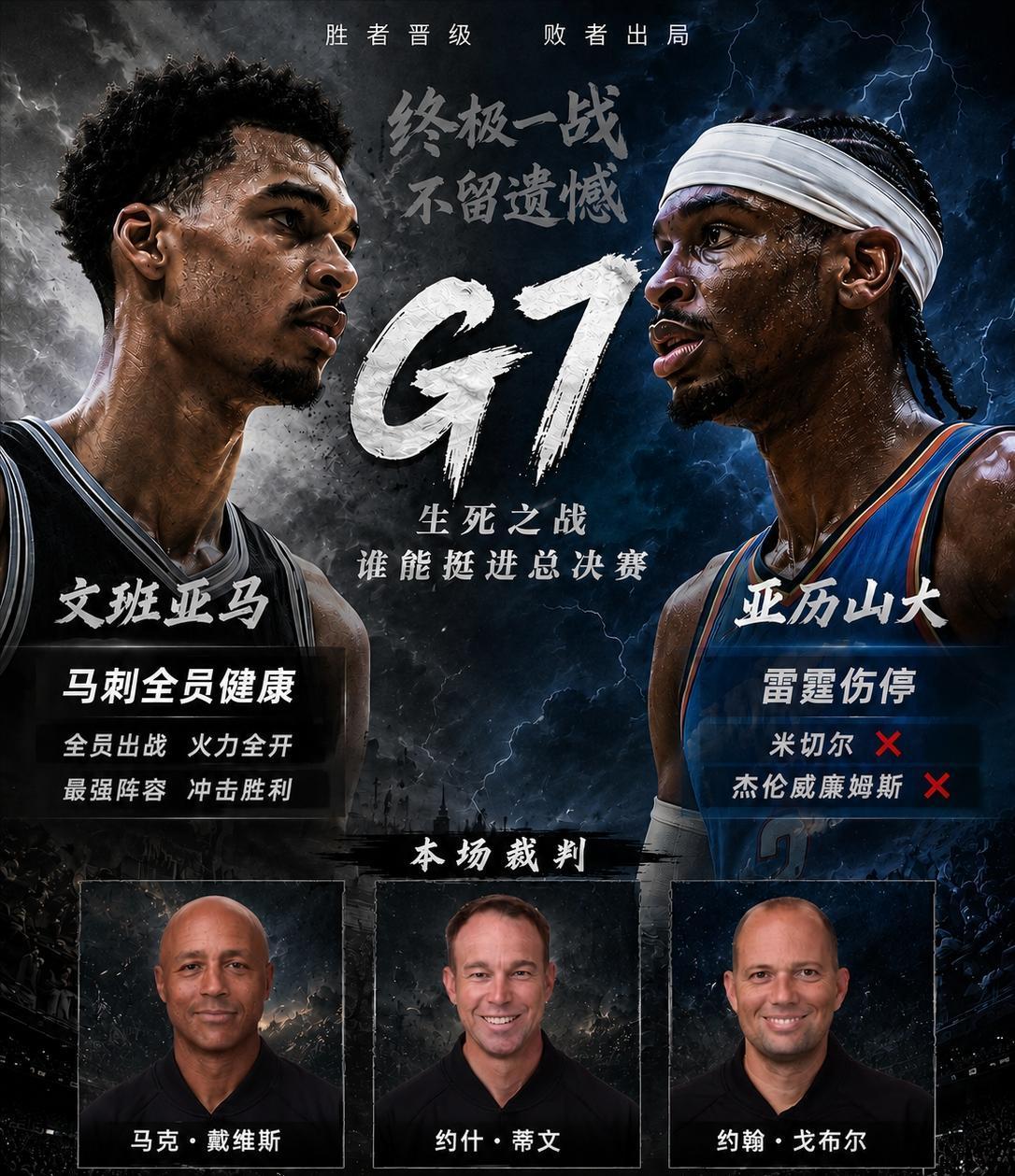 不少人预判，马刺和雷霆的抢七大战，会非常激烈异常精彩，两队会紧咬比分，然后拼到最