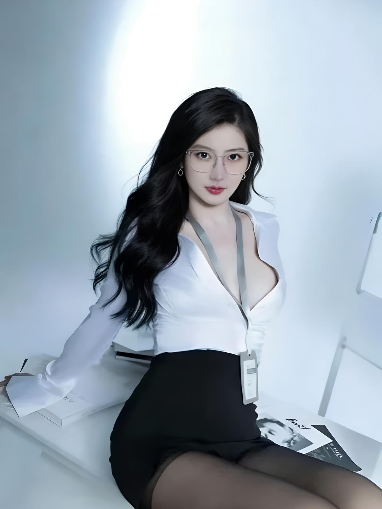 白衬衫、黑短裙，气质满分的秘书制服