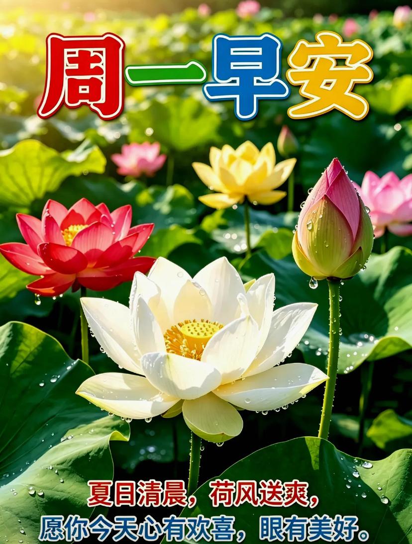🌺2026年7月27日，朝阳开启新周，荷风消散暑热燥意🌺☘️☀️清晨时分