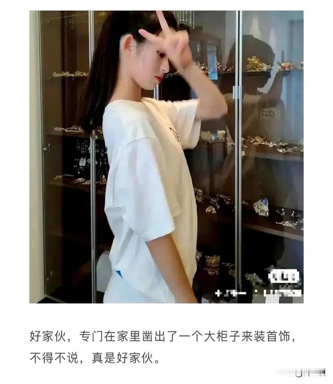 既然黄杨钿甜佩戴的首饰是只值三百多的仿真货，那么合理推测，她这一柜子首饰应该都是