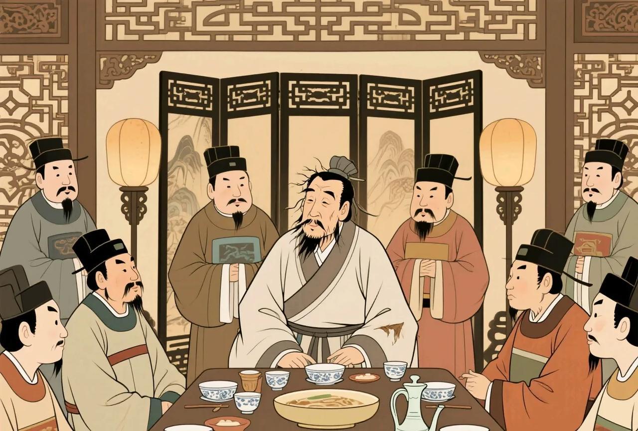 司马光宴请四方，主客尽欢而散后，苏洵却留下来问：刚才那个几个月没洗澡、邋里邋遢像