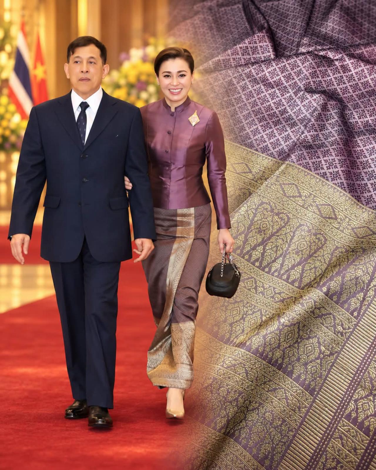 苏提达王后又美又仙，专属颜色是紫色这位国家级艺术家穿了一件超豪华的泰式礼服，由