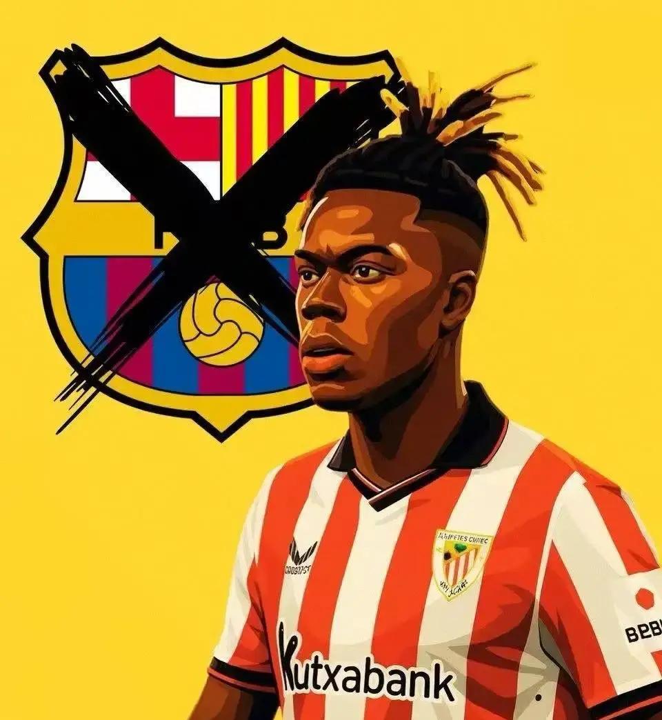 巴萨错过他，省了5000万？尼科·威廉姆斯去年夏天把诺坎普的邀约推回去，转