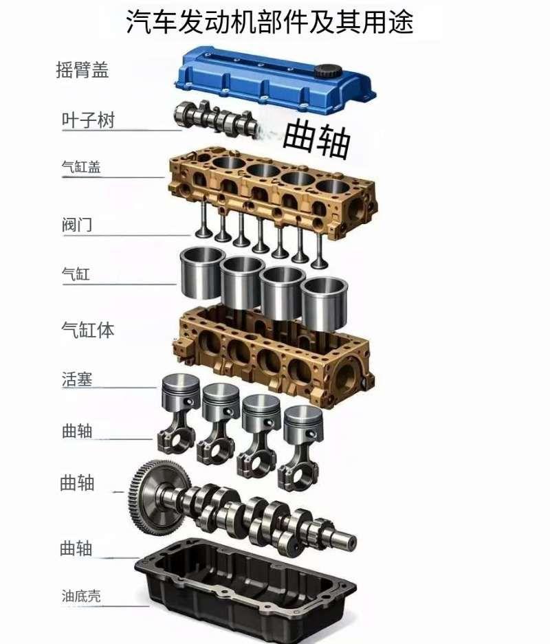 发动机内部到底是怎么工作的？🚗🤔我们总在说发动机的各个零件，但很少有人