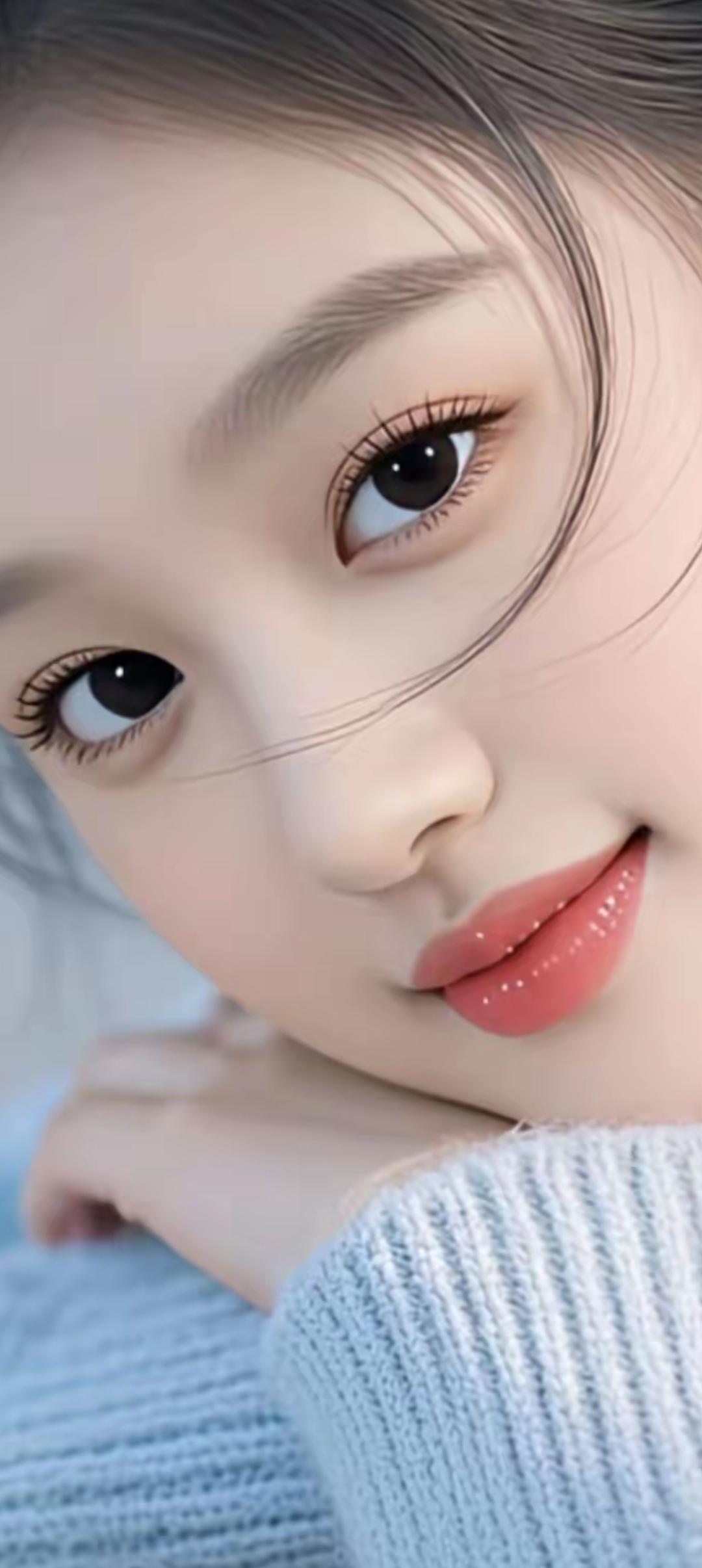 温柔甜美的少女，梦幻般的眼神，让人心动不已。