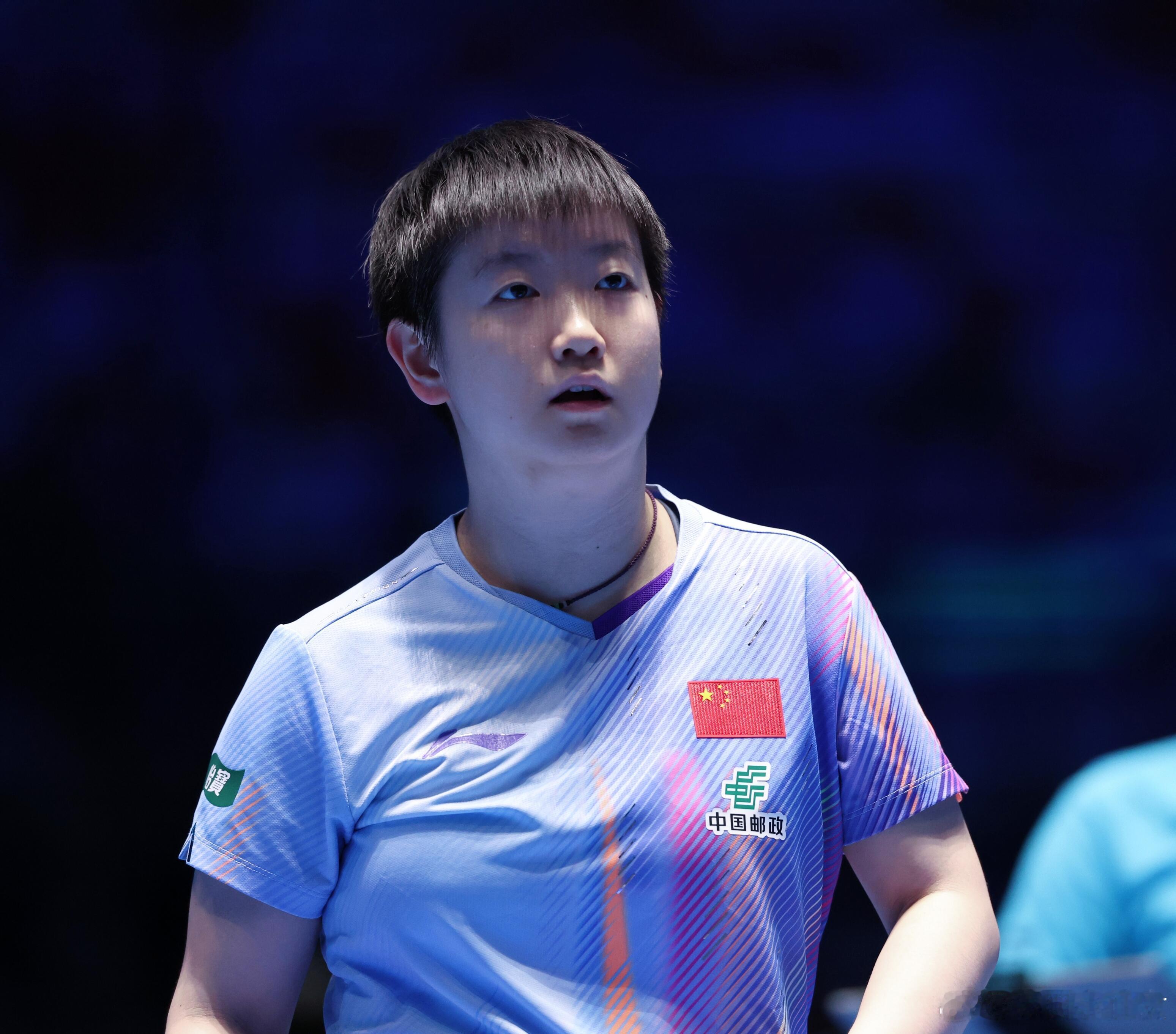 芋泥紫莎莎，帅气一脸！今天好好休息准备淘汰赛！孙颖莎亚洲杯加油！