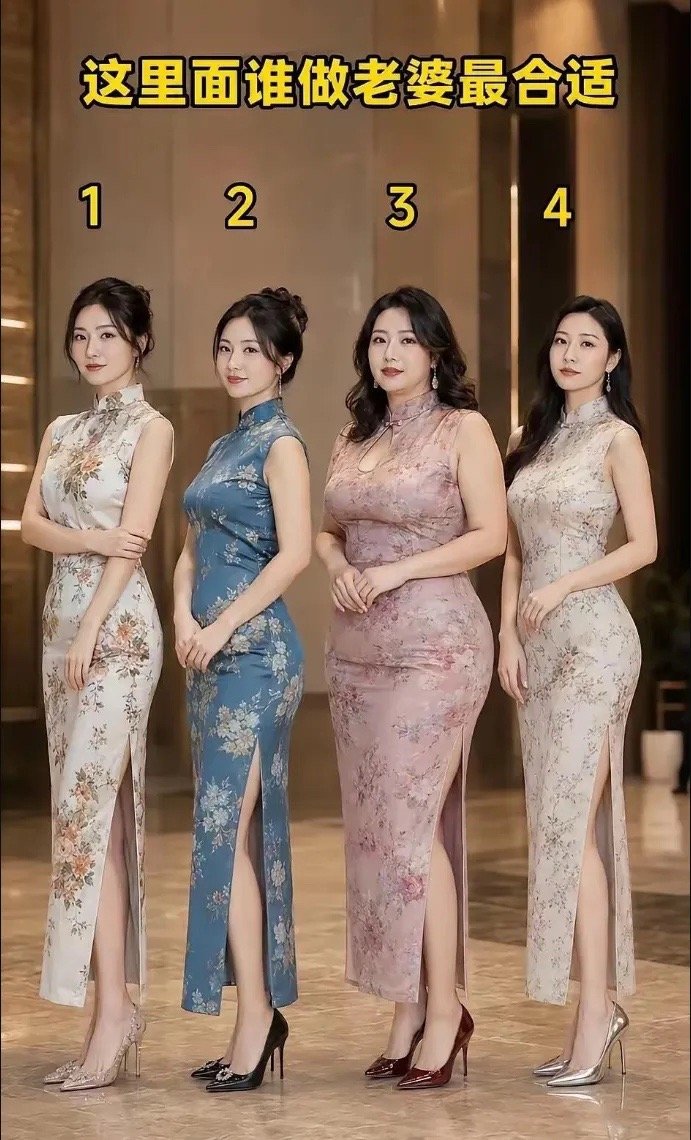 这四种身材，以你的审美而言，你觉得几号最舒服？​​​