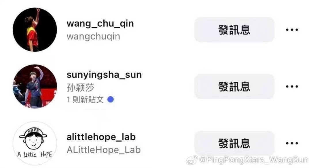你俩搁ins官宣呢？孙颖莎王楚钦