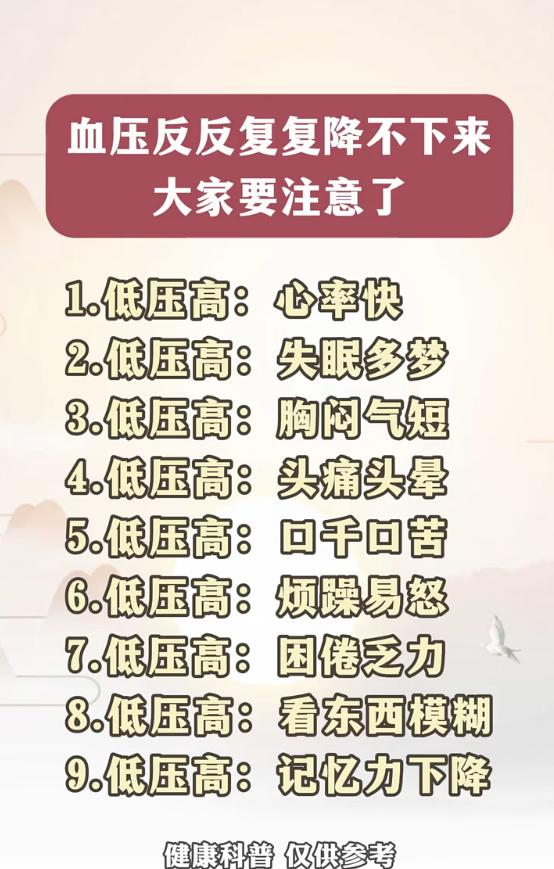低压居高不下难平稳？对照9种身体表现自查体质信号