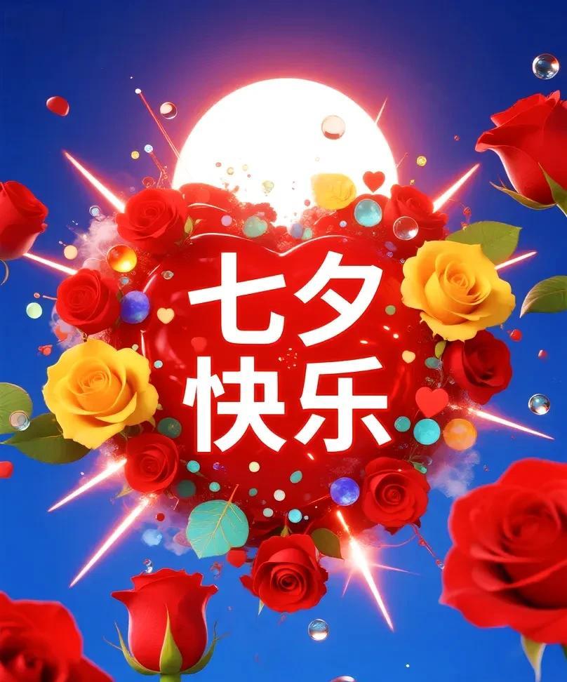 [比心]七夕快乐[比心]七夕鹊桥连，星光照夜天。牛郎逢织女，岁岁话情牵。风轻传