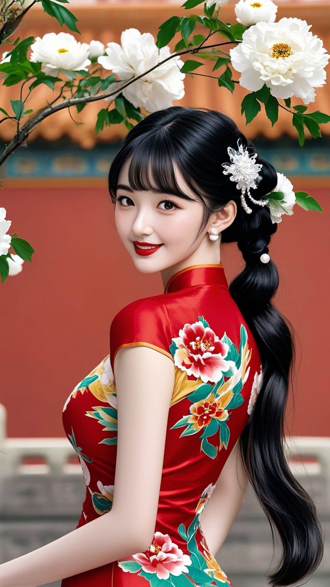 姐妹旗袍变装挑战