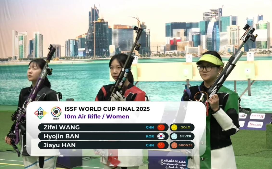 【射击世界杯总决赛王子菲绝杀夺冠韩佳予摘铜】国际体坛战报速递12月6日多哈，