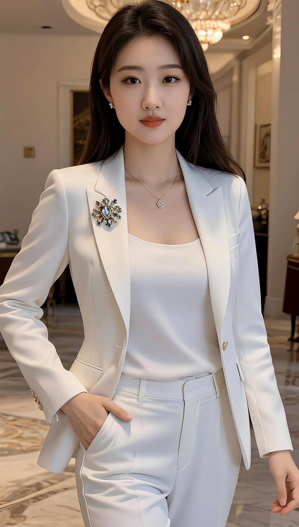 AI白衣知性佳人