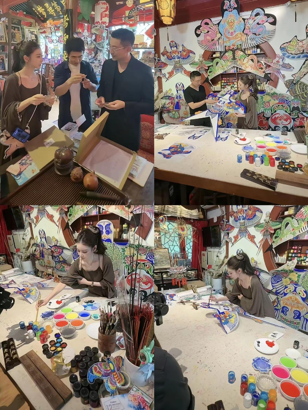 小菲筱梅大观园合体开播也太有氛围感了！连小汪宝都乖乖到场，这趟非遗联名直播直接拉