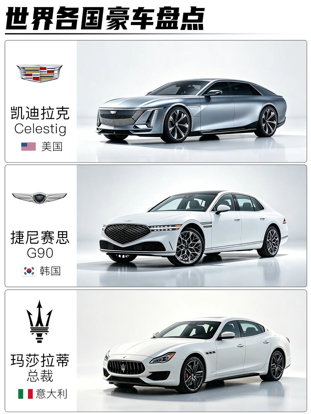 世界各国的豪车代表都有哪些？