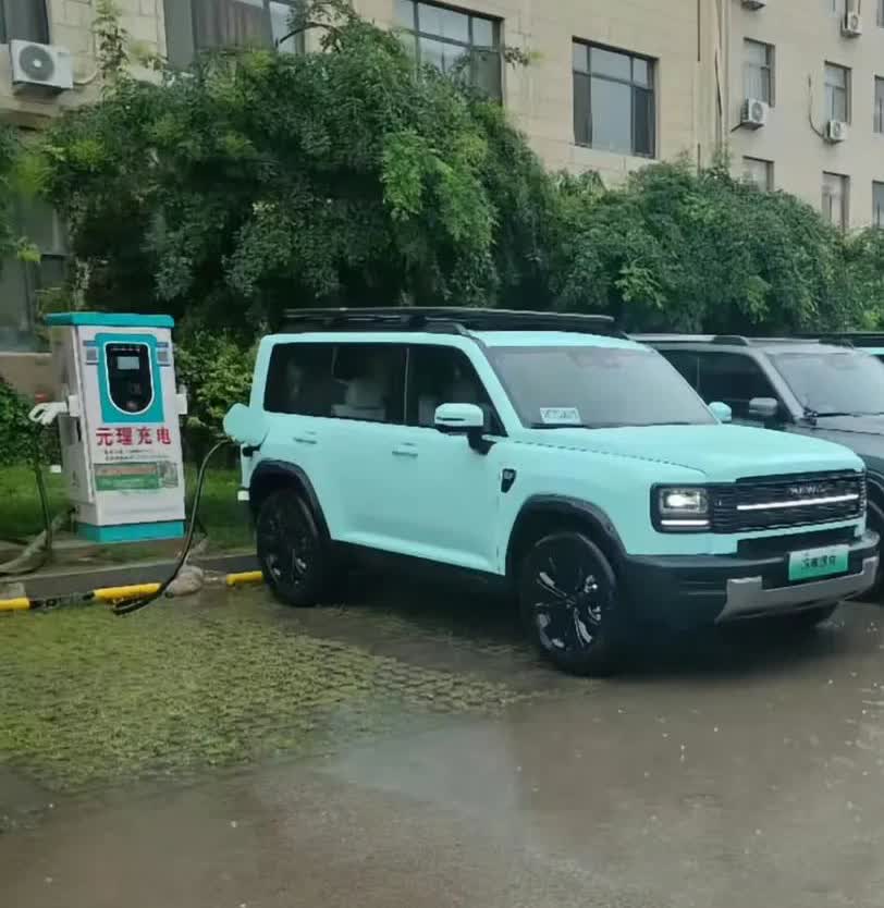 哈弗猛龙这是又改款了吗？这种蓝色看起来似乎不够霸气呀！前脸有点奇奇怪怪的，这