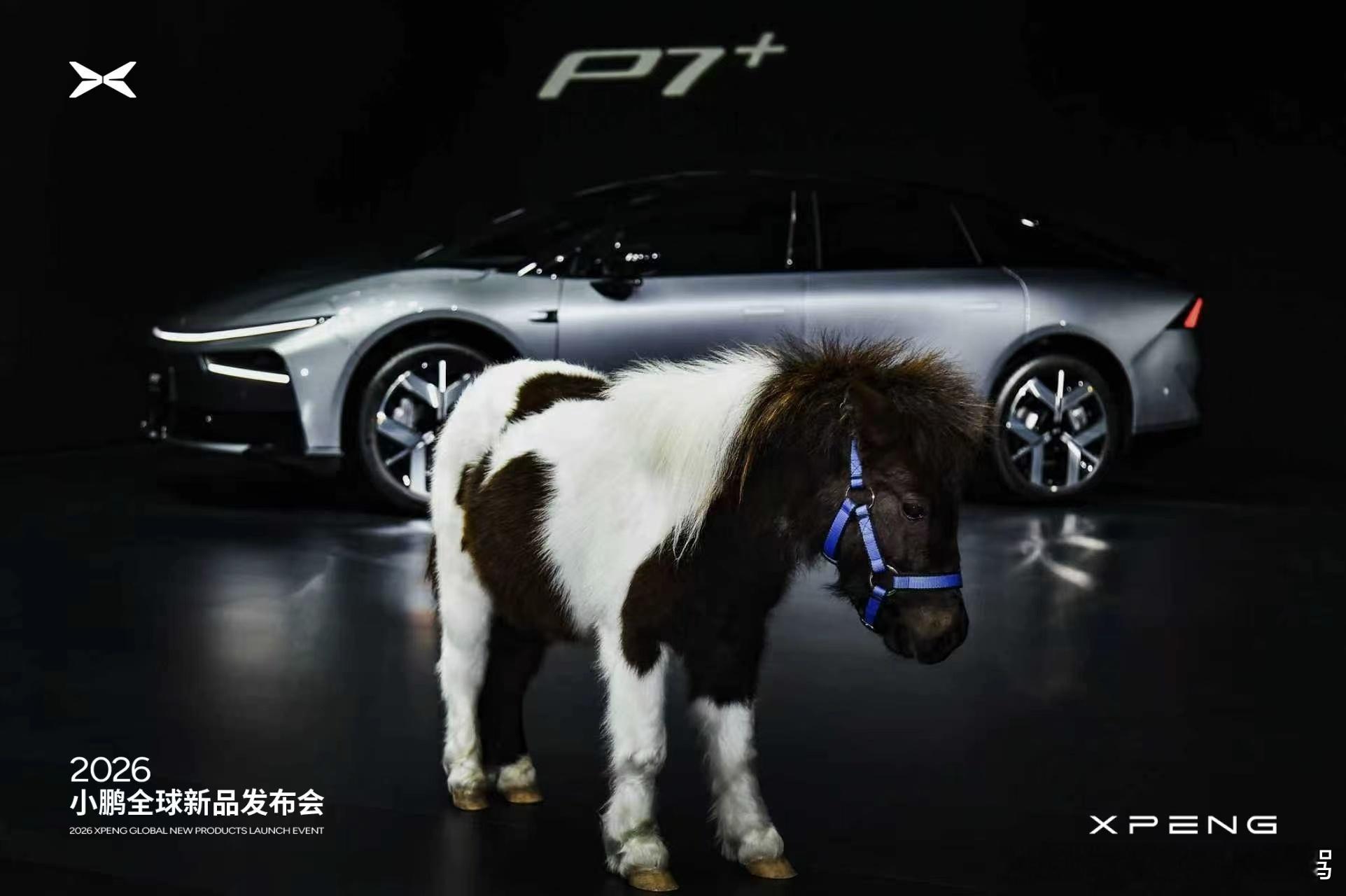 我差点以为我看错了尽然是一匹真的马马年第一场发布会很有想法新款小鹏P7+