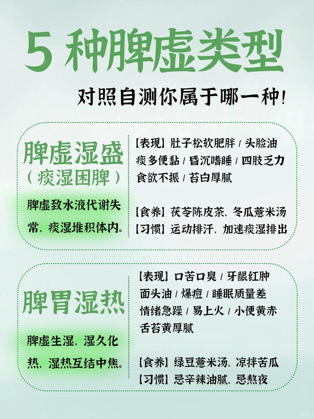 【脾虚自救指南】5种脾虚类型自测