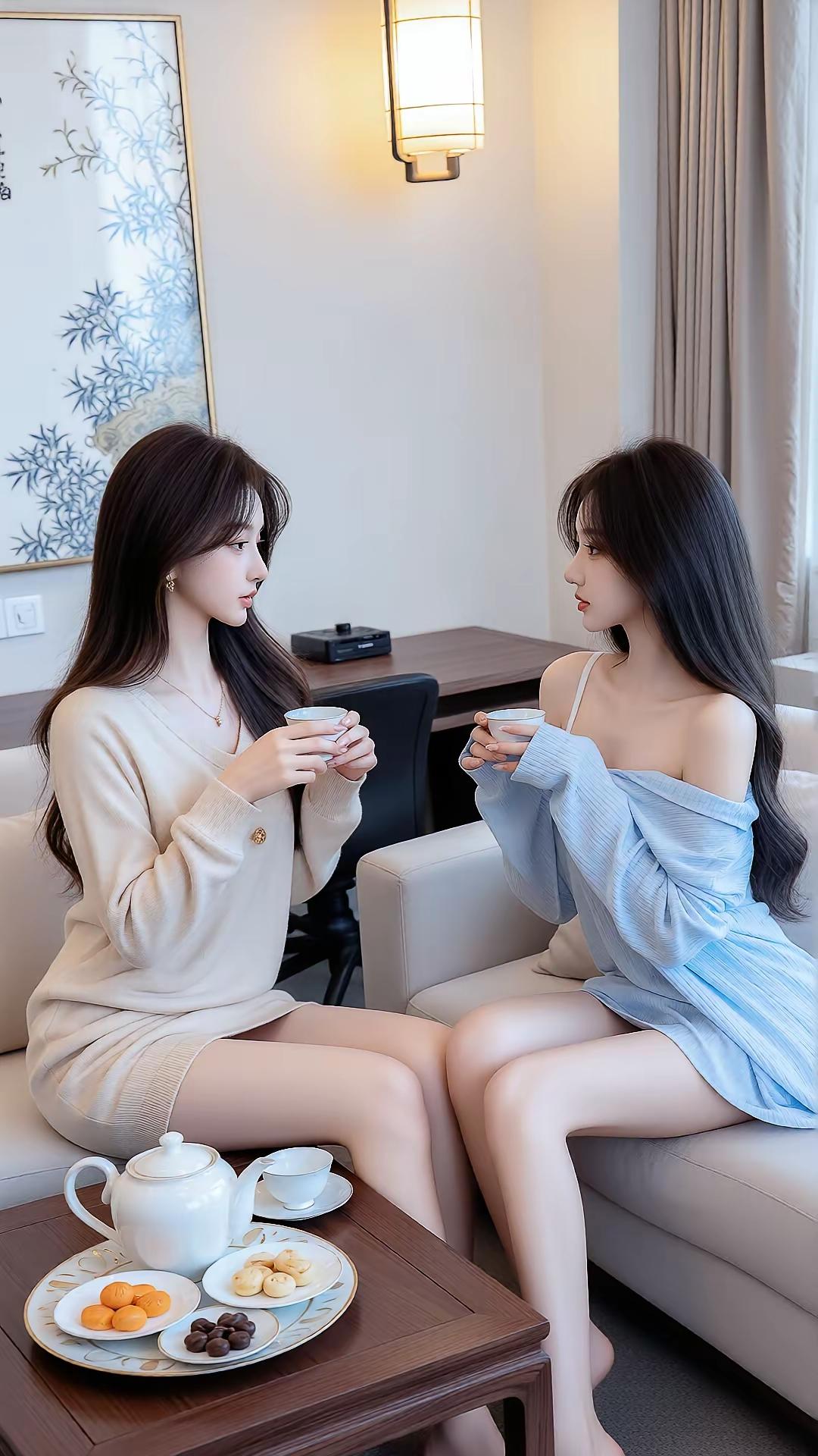 闺蜜下午茶时光，温馨又惬意！🍵💕有没有晚上睡觉要穿袜子的?上联是：人不可貌