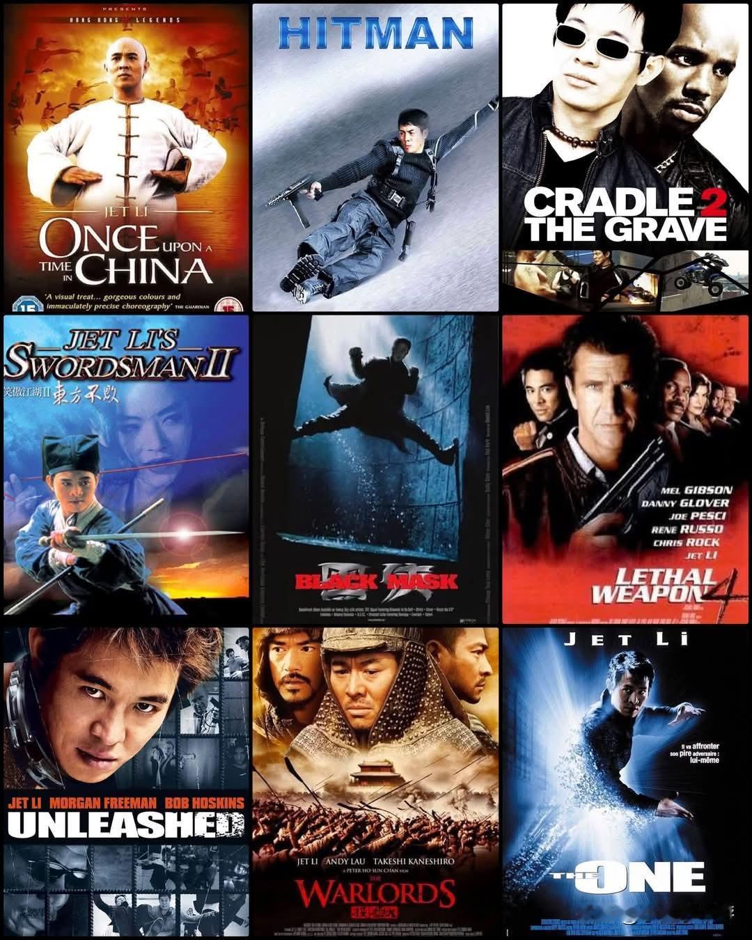 🥋🥋李连杰：9部武迷必看的炸裂动作片🎬🔥片单风格丰富，涵盖武侠