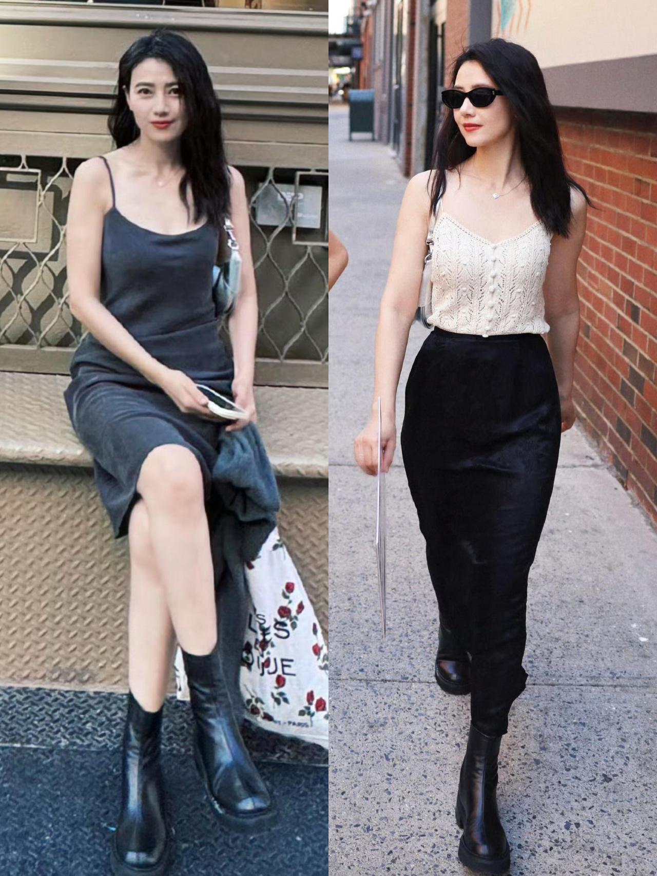 高圆圆私服优雅又气质！她喜欢松弛感棉麻单品，这里的每一套都舒适又高级。亚麻阔腿