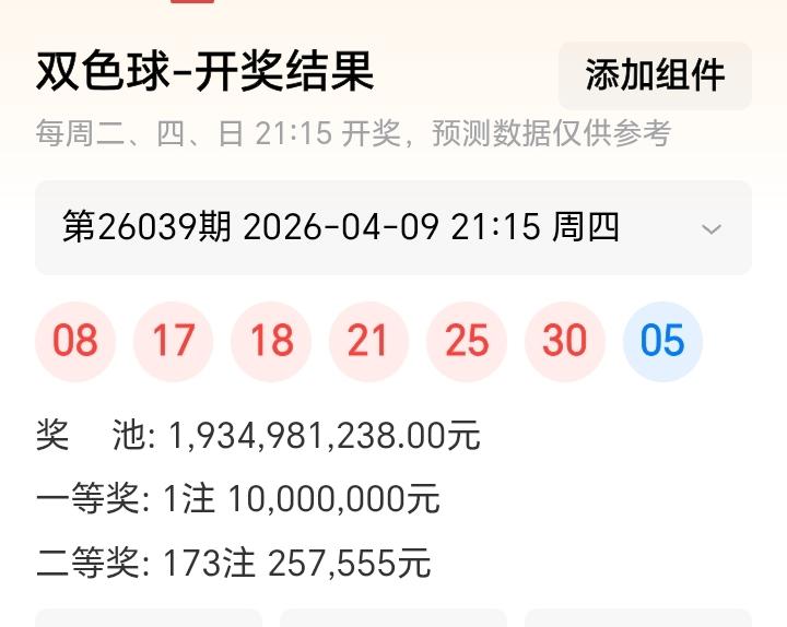 双色球仅开出一注一等奖，这是否太过反常？双色球26039期，开奖号码为081