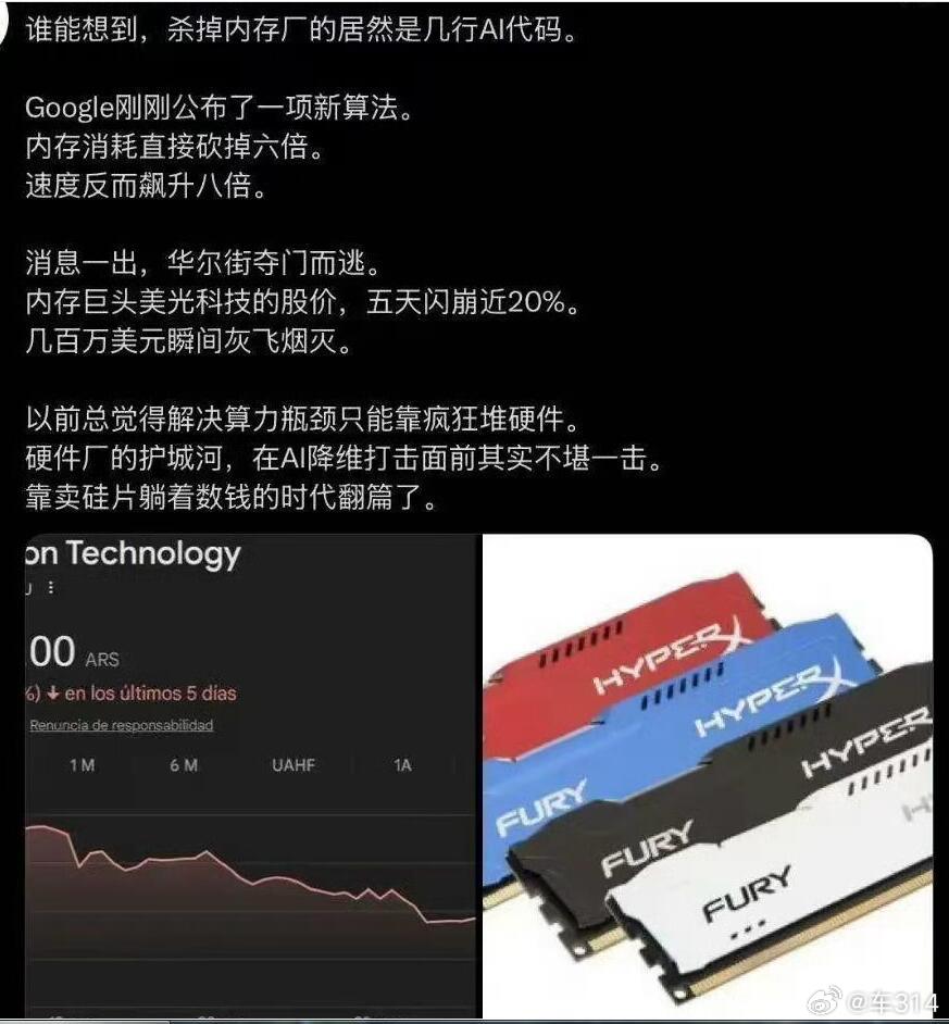 不管什么市场，都会有一个周期的。内存条每隔几年就会来一次黑天鹅事件，价格暴涨，有