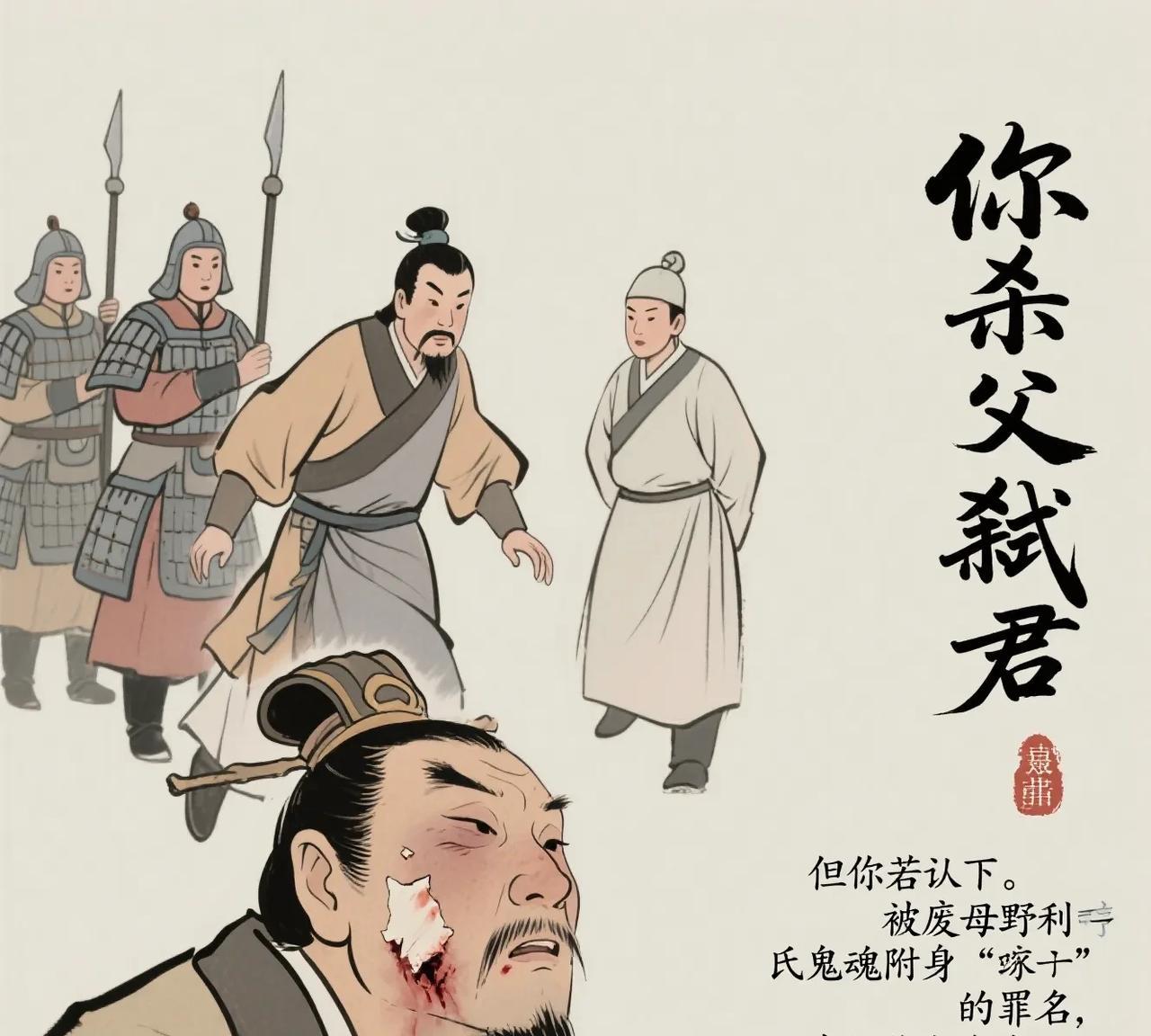 1048年正月，西夏太子宁令哥行至父皇李元昊的寝宫。隔门之际，竟听闻父皇正与自己