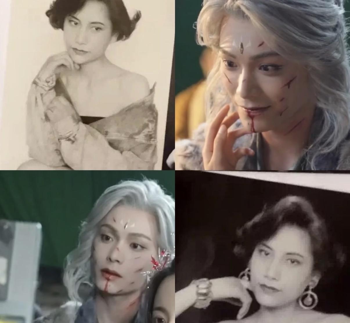 丁禹兮和他妈妈长得好像，丁禹兮的妈妈年轻时候长得很像张海琪，有种上世纪香港女明星