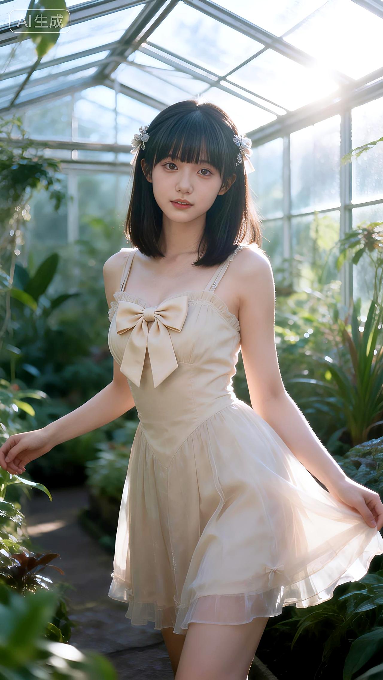 晨光浸透绿意浓，俯首花间梦正融。豆包壁纸