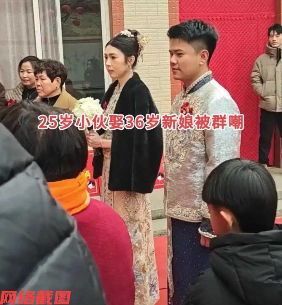 河北有新人结婚，只是新人之间的年岁有些差距，新娘比新郎大十一岁。在婚礼现场可