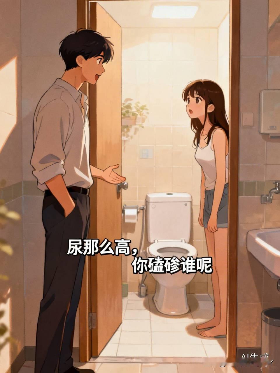 有个姑娘跟对象闹别扭，俩人冷战谁都不理谁。今天姑娘上厕所起身，看见墙上趴了只蚊