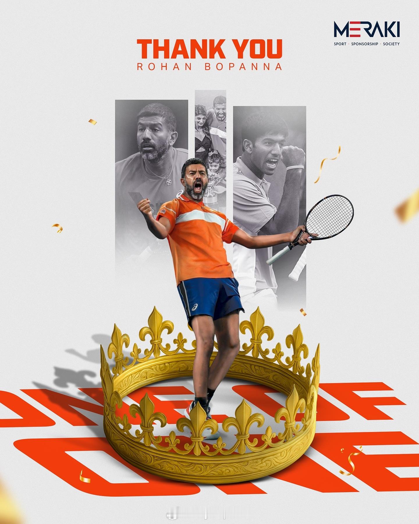 【印度网球传奇波帕纳宣布退役】国际体坛动态11月1日，45岁的印度男子网球双打