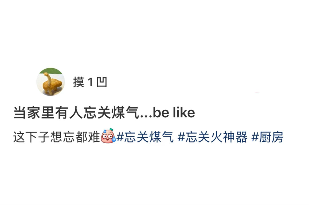 这下想忘关煤气都难了吧