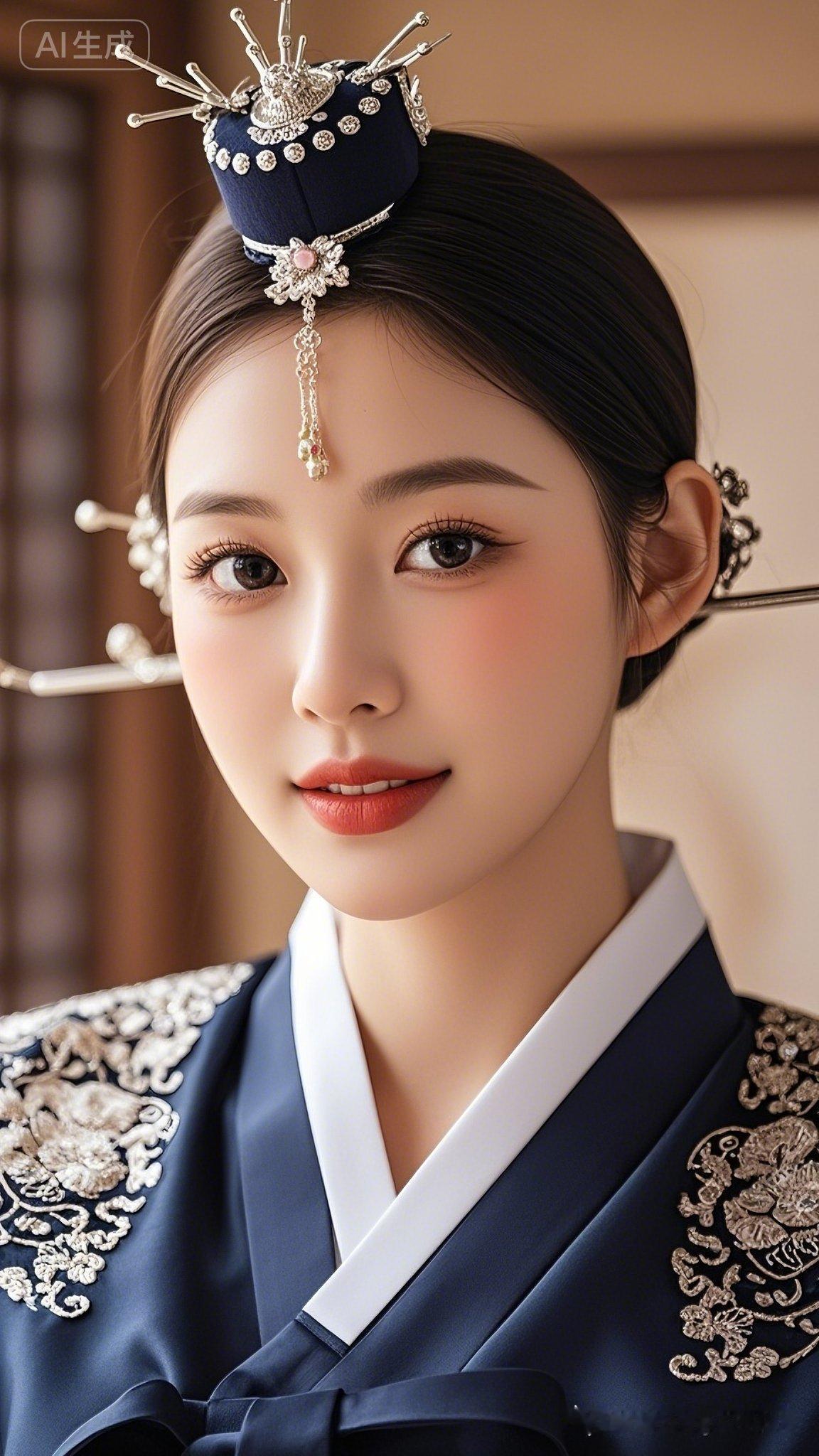 穿越时空的古典美人，精致汉服与华丽发饰的完美结合。