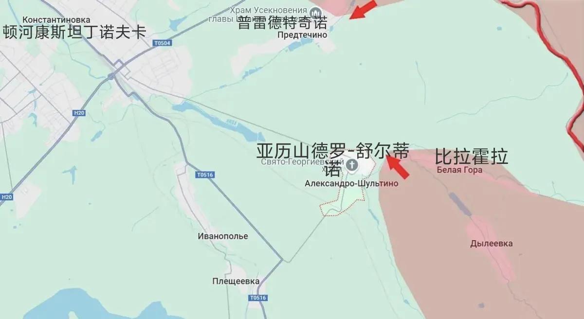 俄军在顿涅茨克的顿河康斯坦丁诺夫卡东面和东南面都压了上来。占领比拉霍拉的俄军正在